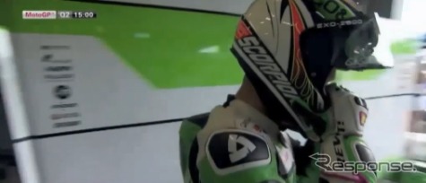 MotoGP第11戦の予選(動画キャプチャ)