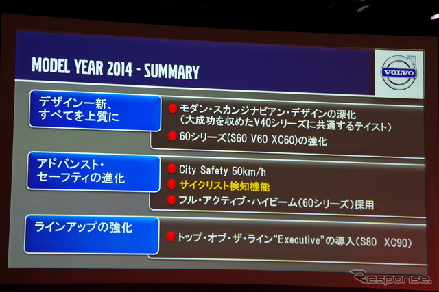 【ボルボ 2014年モデル 発表】“ビジョン2020”に向けた自転車事故回避システム