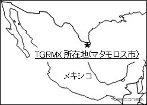 豊田合成、メキシコ新工場の位置