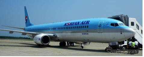 事故を起こした大韓航空機
