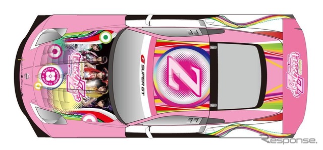 ももいろクローバーZでラッピングされたGTマシン