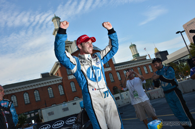 ボルチモア市街地戦を制したパジェノー。写真：IndyCar