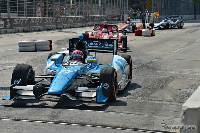 乱戦のなか、パジェノーが2勝目を獲得した。写真:IndyCar