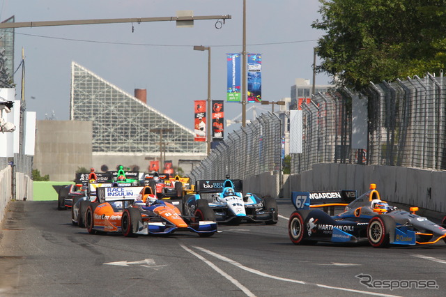 サバイバルレースとなったボルチモア戦。写真:IndyCar