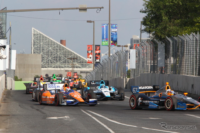 サバイバルレースとなったボルチモア戦。写真：IndyCar