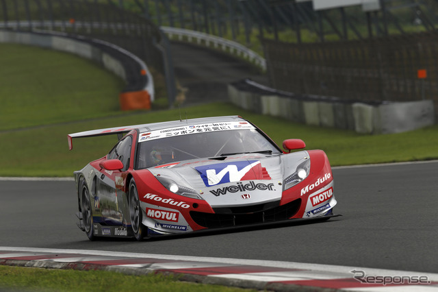 ウイダー モデューロ HSV-010はGT500クラス決勝5位。写真:Honda