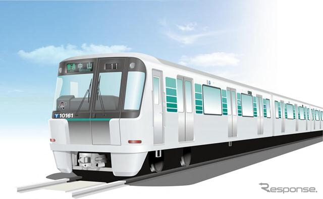 新たに2編成が製造される10000形の2次車。本年度末から営業運行を開始する。