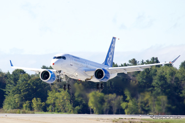 最初の飛行テストを成功させたCシリーズ航空機