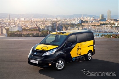 日産e-NV200のスペイン・バルセロナ市タクシー仕様車
