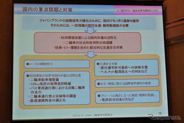 日本自動車工業会二輪車特別委員会会見