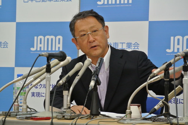 日本自動車工業会豊田章男会長定例会見