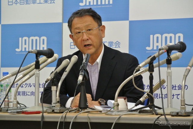 日本自動車工業会豊田章男会長定例会見