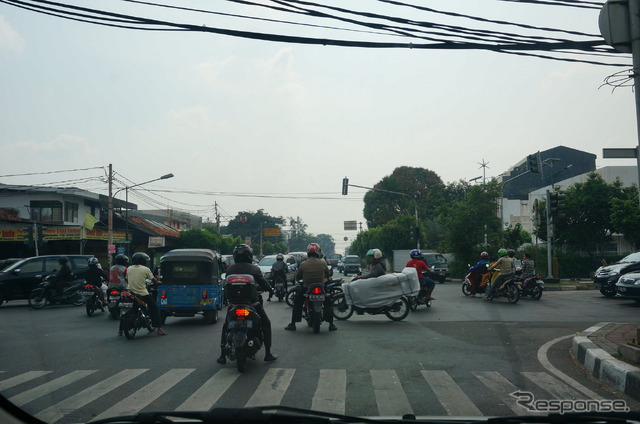 インドネシア ジャカルタ市内の道路