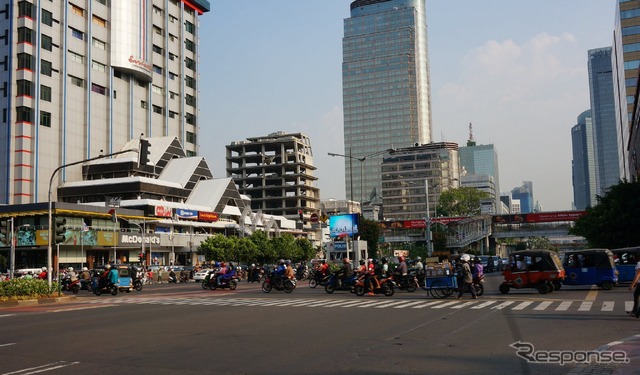 インドネシア ジャカルタ市内の道路