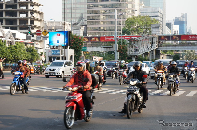 インドネシア ジャカルタ市内の道路