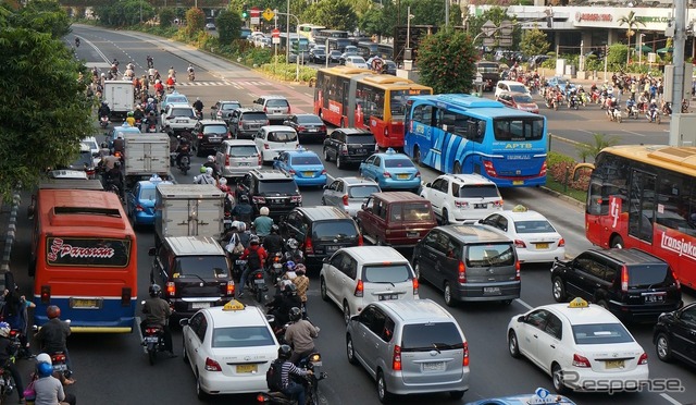 インドネシア ジャカルタ市内の道路