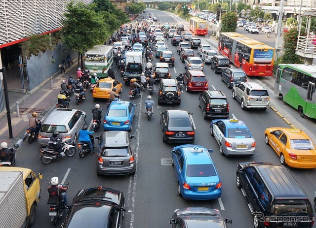 インドネシア ジャカルタ市内の道路
