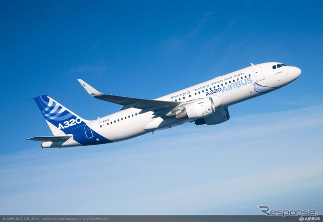 シャークレットを装備したエアバスA320