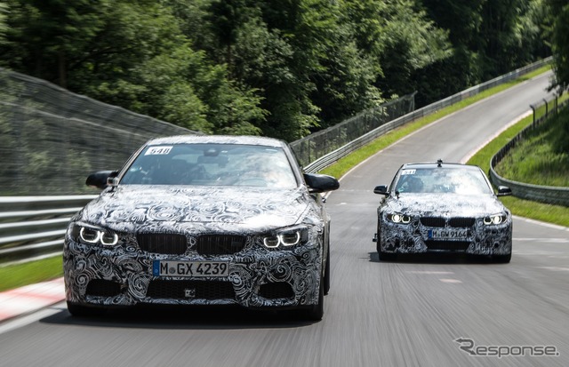 新型BMW M3 セダンと M4クーペのプロトタイプ