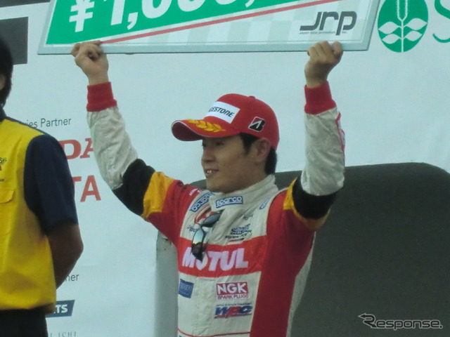 3位に入り、タイトルの可能性を残した山本尚貴。