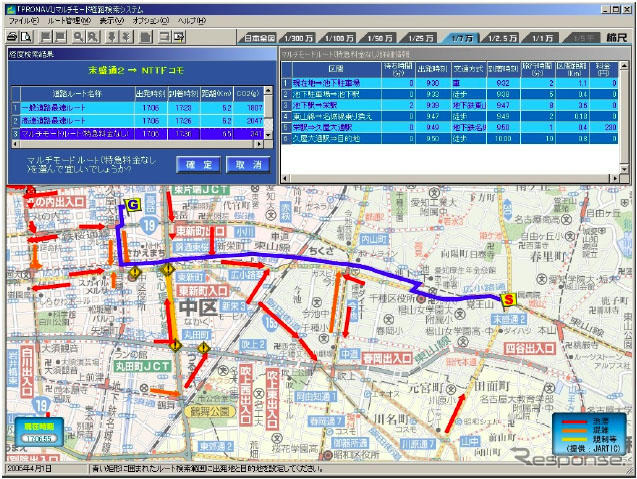 動的経路案内システムPRONAVIが、実証実験