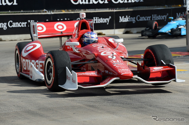 優勝のスコット・ディクソン。写真:IndyCar