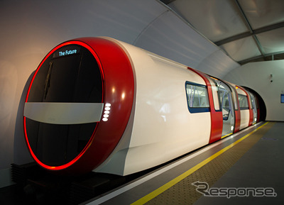 シーメンスが開発したロンドン地下鉄のコンセプトモデル。10月8日からモックアップがロンドンの展示会で公開される