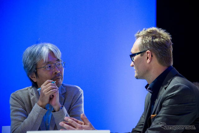 カーデザイン・ジャーナリストの千葉匠氏(左)とラム氏