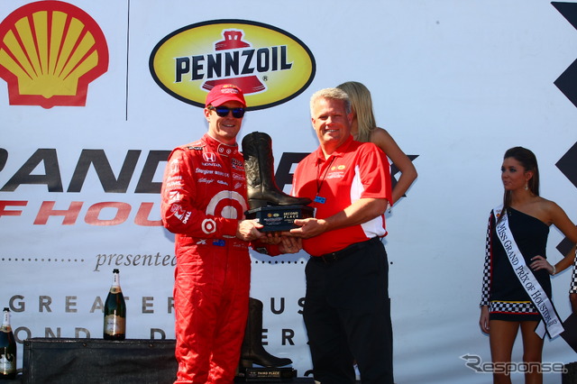 第18戦は2位。シリーズポイントリーダーとなって最終戦に向かうスコット・ディクソン。写真:IndyCar