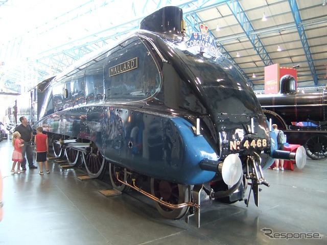 英国国立鉄道博物館で保存されている蒸気機関車「マラード号」。欧州からは英国のほかフランス、ドイツ、スイスが参加する。