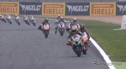 スーパーバイク選手権・マニクール(動画キャプチャ)