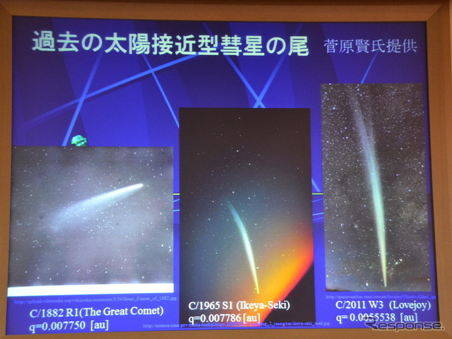 アイソン彗星は太陽接近型と呼ばれる彗星。その尾は直線的になると予測される。