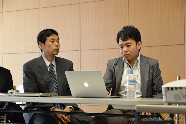 パネルディスカッション登壇者 右からJAXA航空本部 田口秀之氏。株式会社スペースシフト 金本成生代表取締役