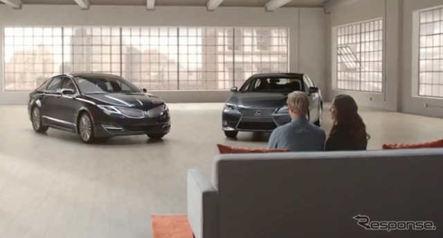 リンカーンMKZと競合車のレクサスESの比較CM