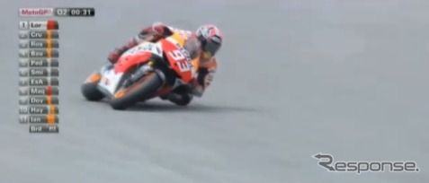 MotoGPマレーシアGP予選(動画キャプチャ)