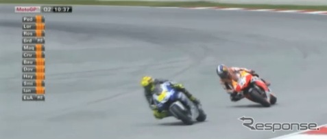 MotoGPマレーシアGP予選(動画キャプチャ)