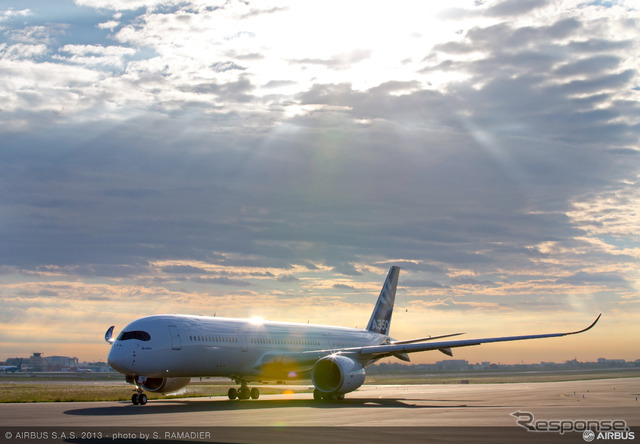 A350 XWBテスト用航空機(MSN3)による最初の飛行