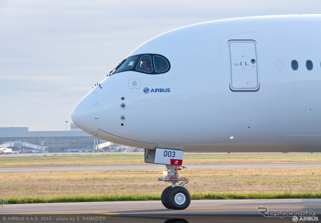 A350 XWBテスト用航空機(MSN3)による最初の飛行