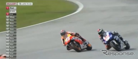 MotoGPマレーシアGP(動画キャプチャ)