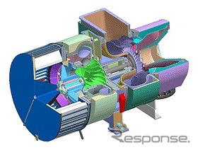 三菱重工舶用エンジン、電動アシストMET過給機を開発(イメージ)