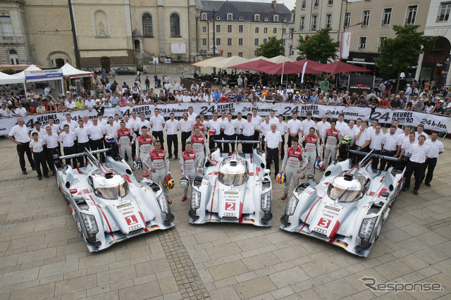 6月のルマン24時間レースに臨んだ際のアウディ陣営。写真:AUDI AG