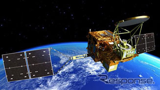 第一期水循環変動観測衛星「しずく」（GCOM-W1） 軌道上イメージ