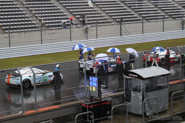 WEC 第6戦 強まる雨に赤旗中断