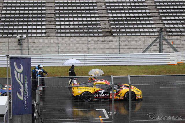 WEC 第6戦 強まる雨に赤旗中断