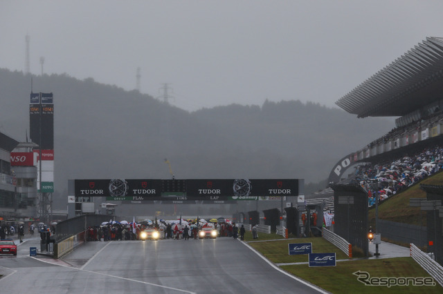 WEC 第6戦 強まる雨に赤旗中断
