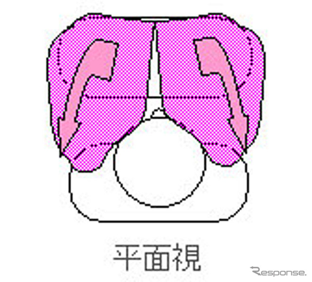 トヨタ新安全技術---ダブルエアバッグで衝撃緩和