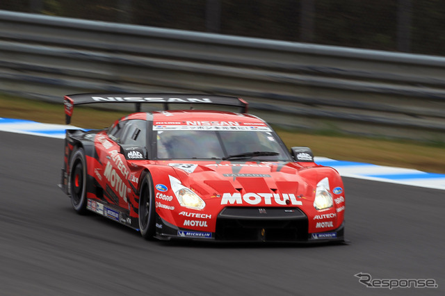 GT-R勢はもてぎで苦戦傾向。柳田真孝&R.クインタレッリの#23 GT-Rの8位が最高だった。写真：MOBILITY LAND