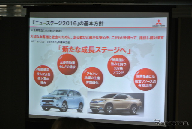 三菱自動車 新中計発表会見