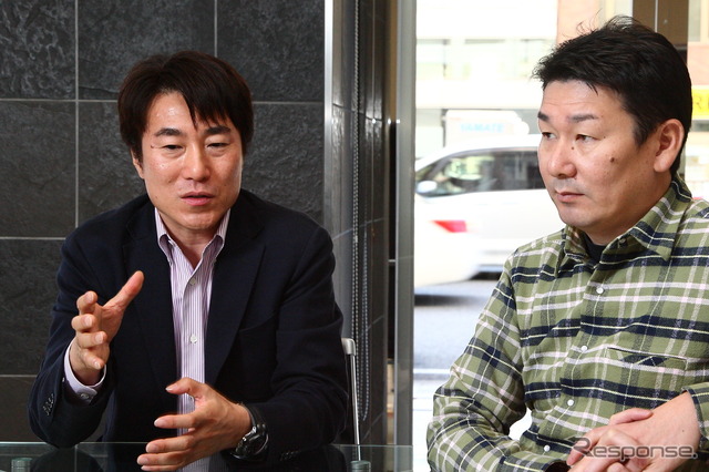 パガーニ・ジャパン代表の武井真二氏(右)とBEWITH代表取締役の中島敏晴氏
