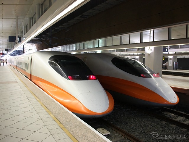 台湾高速鉄道の700T形。東海道・山陽新幹線の700系をベースに開発された。